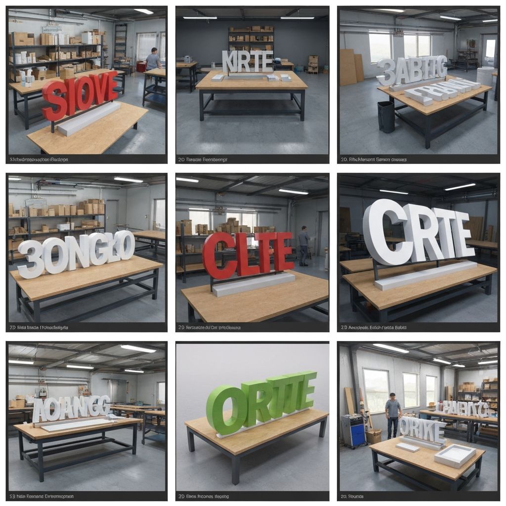 Litery 3D produkowane na CNC